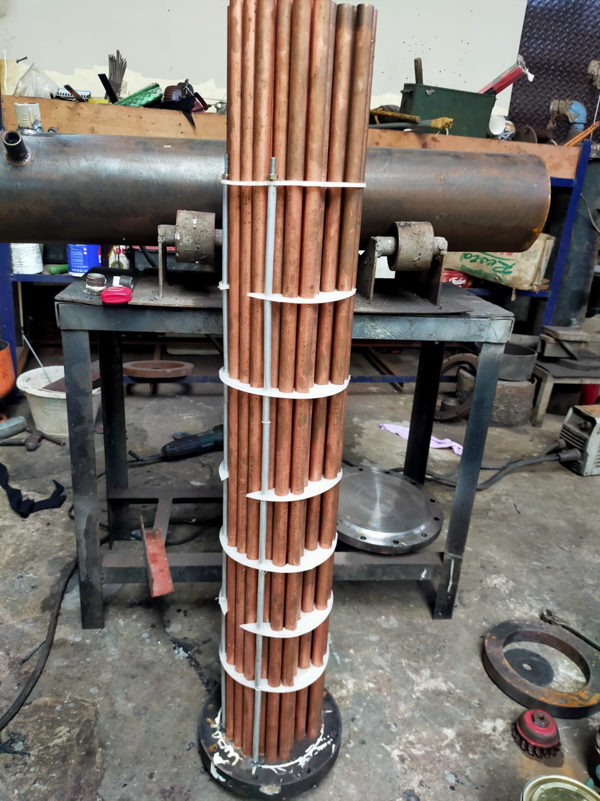 Retubing epavorator Shell & Tube