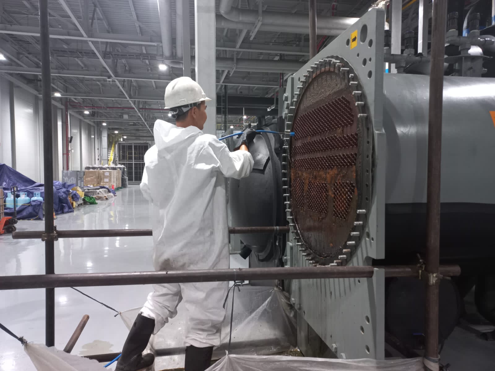 Descaling watercooled Condensor